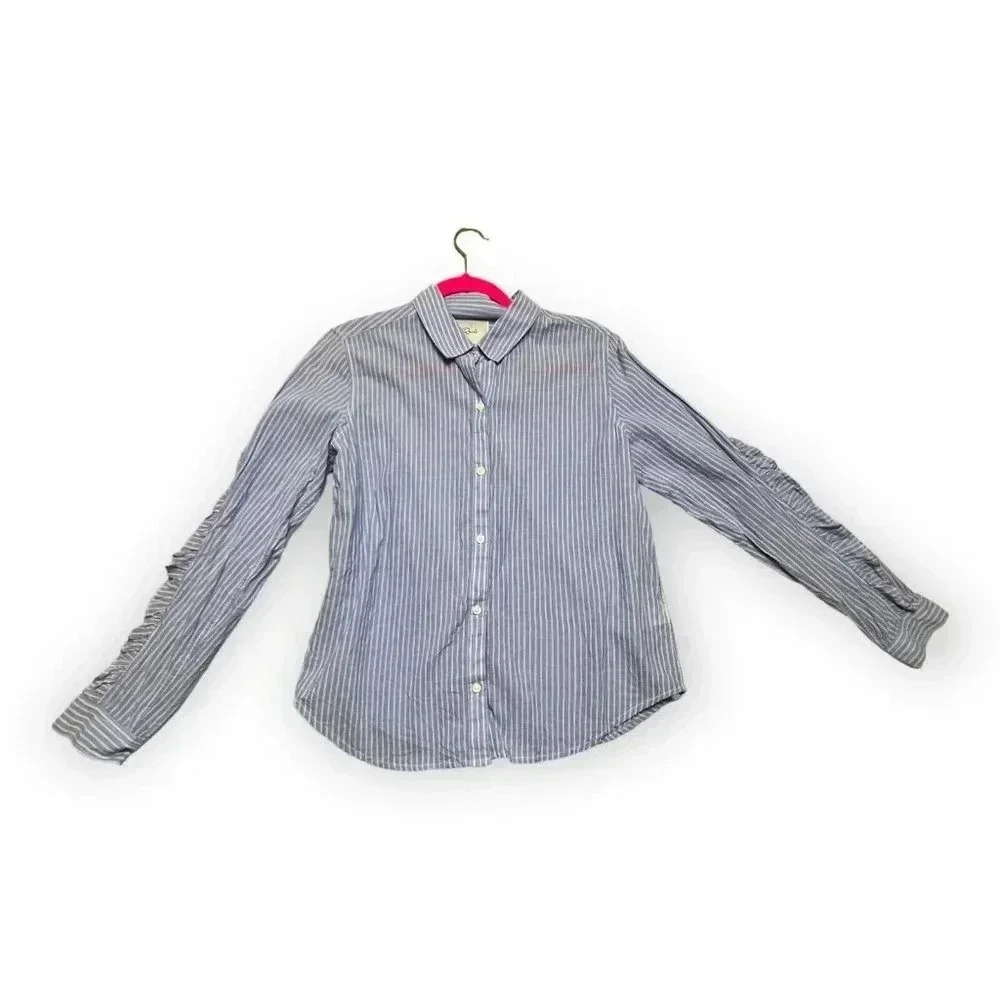 Rails‎ Womens Blue White Striped Lizzi Bellflower/White Button Up Shirt Sz S